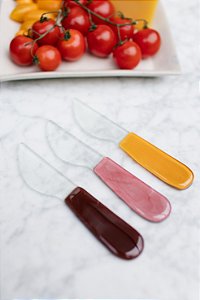 Trio de Facas Aperitivo - Rosa, Vinho, Amarelo