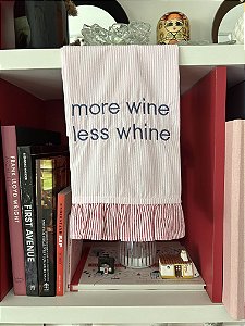 Pano de Copa More Wine Less Whine - Rosa/Vermelha