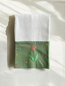 Toalha de Lavabo Flor - Verde