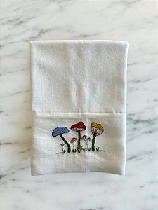 Toalha de Lavabo Cogumelos - Linho Off White