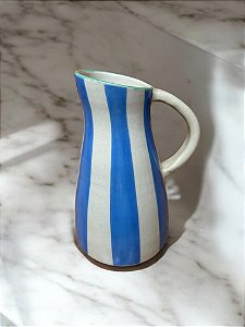 Jarra Listra Azul Friso Verde