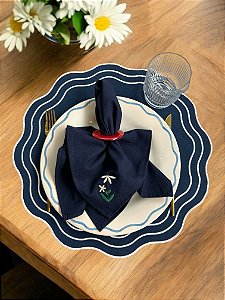 Jogo Americano Marinho Trionda Pérola