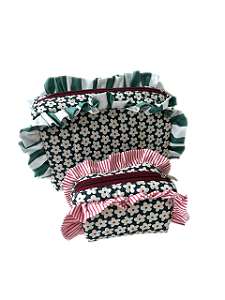 Dupla Necessaire Florzinhas PB - M e P