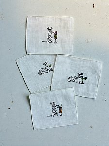 Kit Guardanapo Coquetel Galguinho - Off-White