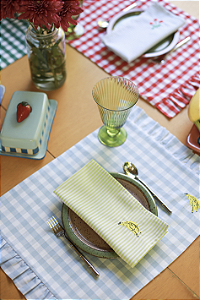 Jogo Americano Babado Fruta Banana