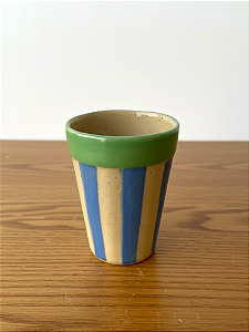 Copo Cerâmica - Listras Azul