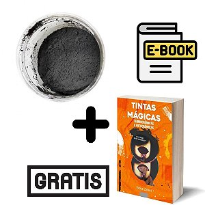 PIGMENTO TERMOCRÔMICO IRREVERSÍVEL EM PÓ PRETO 60 GRAUS - 10G + e-book TINTAS MÁGICAS grátis!