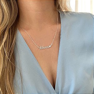 Colar personalizado nome borboleta