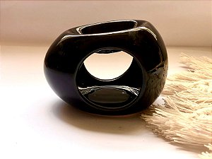 Kit rechaud cerâmica Organico + wax melts 80g BLACK ( Consultar disponibilidade)