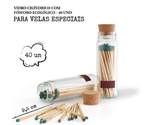 Vidro com Fósforo Ecológico - 50 und - Grande