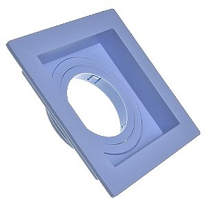Spot Embutir Recuado Dicróica GU10 Quadrado Azul