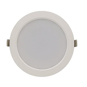 Luminária Plafon 18w LED Embutir Concavo Branco Frio