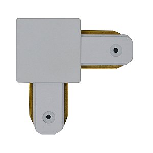 Conector Emenda tipo L para Trilho Eletrificado LED Cor Branca
