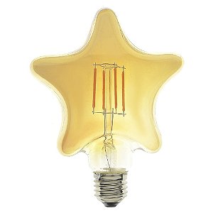 Lâmpada LED Estrela Vintage 4w Branco Quente