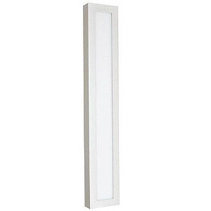 Luminária Plafon 10x60 18w LED Sobrepor Branco Quente Borda Branca