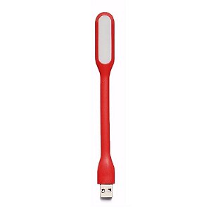 Luminária LED USB para Notebook Vermelho