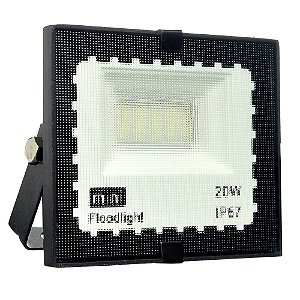 Mini Refletor Holofote LED SMD 20W Branco Frio IP67