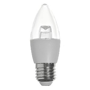 Lâmpada LED Vela Cristal E27 4,5W Bivolt Branco Frio | Inmetro