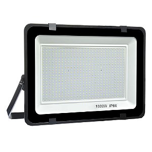 Refletor Micro LED Ultra Thin 1000W Branco Frio Black Type