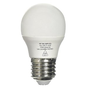 Lâmpada LED Bolinha E27 4w Branco Quente | Inmetro