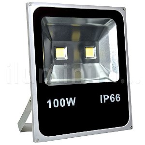 Refletor Holofote LED 100w Branco Quente