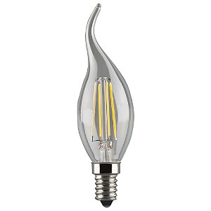 Lâmpada LED Vela Filamento Cristal Chama E14 4W Bivolt Branco Quente | Inmetro