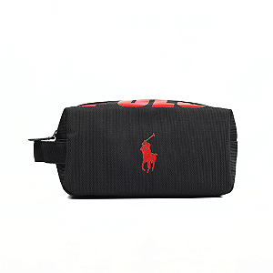 POLO RALPH LAUREN - Bolsa Necessaire "Preto/Vermelho" -NOVO-