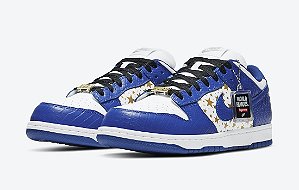 NIKE x SUPREME - SB Dunk Low Stars "Hyper Royal" -NOVO-