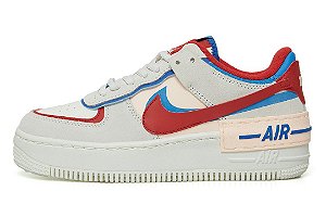 NIKE - Air Force 1 Low Shadow "Sail/Royal Red" -NOVO-