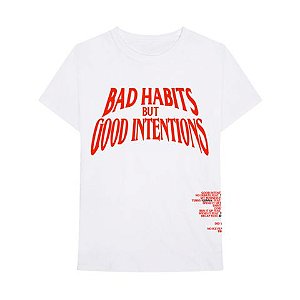 VLONE x NAV - Camiseta Bad Habits "Branco" -NOVO-