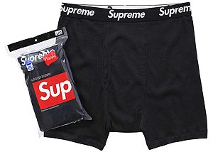 SUPREME x HANES - Cueca Boxer UNIDADE "Preto" -NOVO-