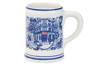 SUPREME x ROYAL DELFT - Caneca 190 Bowery "Branco/Azul" -NOVO-