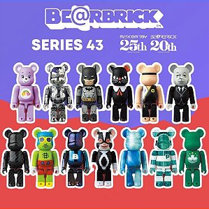 MEDICOM TOY - Boneco Bearbrick Series 43 Blind Box 20TH Anniversary -NOVO-