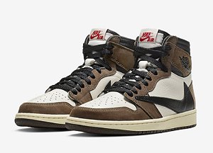 NIKE x TRAVIS SCOTT - Air Jordan 1 Retro High OG SP "Mocha" -NOVO-