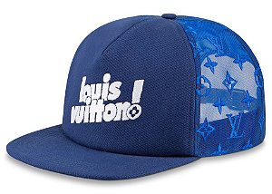 LOUIS VUITTON - Boné Everyday LV Embroidered Mesh Cap "Azul" -NOVO-