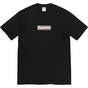 SUPREME x BURBERRY - Camiseta Box Logo "Preto" -NOVO-