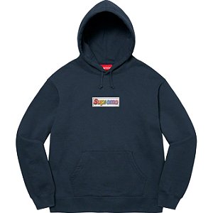 SUPREME - Moletom Bling Box Logo "Azul Marinho" -NOVO-