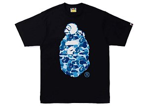 BAPE - Camiseta Camo Milo On Big Ape "Preto/Azul" -NOVO-