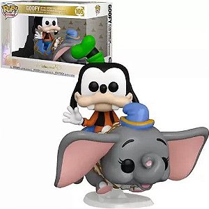 FUNKO POP! - Boneco Disney: Goofy At The Dumbo The Flying Elephant Attraction #105 -NOVO-