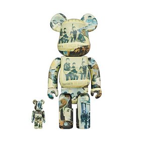 MEDICOM TOY x THE BEATLES - Boneco Bearbrick 400% & 100% "Anthology" -NOVO-