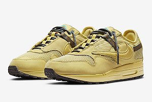 NIKE x TRAVIS SCOTT - Air Max 1 Cactus Jack "Saturn Gold" (39,5 BR/ 8 US) -NOVO-