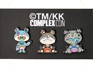 TAKASHI MURAKAMI x COMPLEXCON - Pin Set Bear "Multi" -NOVO-
