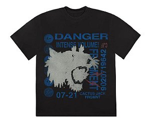 TRAVIS SCOTT x FRAGMENT DESIGN - Camiseta Danger Fnt. "Preto" -NOVO-