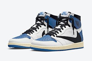 NIKE x TRAVIS SCOTT x FRAGMENT DESING - Air Jordan 1 High OG SP "White/Black/Royal" -NOVO-