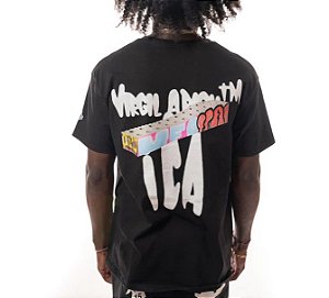 VIRGIL ABLOH x ICA - Camiseta Graffiti "Preto" -NOVO-