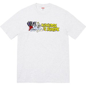 SUPREME - Camiseta Knowledge "Cinza" -NOVO-