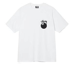 STUSSY - Camiseta 8 Ball "Branco" -NOVO-