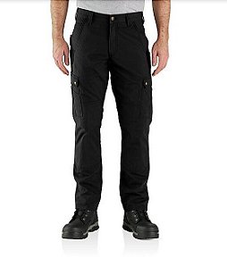 CARHARTT - Calça Cargo Ripstop Relaxed Fit "Preto" -NOVO-