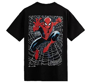 KITH x MARVEL - Camiseta Spider-Man Web Logo "Preto" -NOVO-