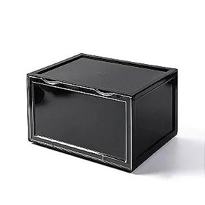 SNEAKERBOX - Caixa Plástica para Armazenamento Pack C/6 (Porta lateral) "Preto" -NOVO-